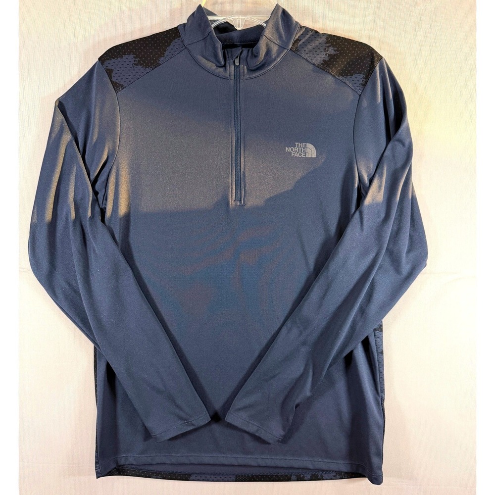 The North Face Mens FlashDry-XD 1/4 Zip Pullover Navy Camo Small